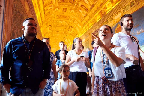 Small group of six on the Vatican Museums first access tour